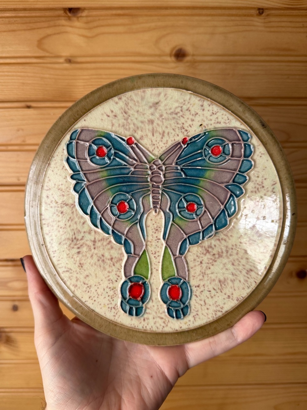 Handmade Ceramic Butterfly Wall Plaque